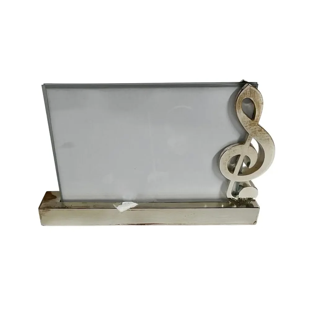 THINGS REMEMBERED Music Photo Frame Treble Clef Rhinestone Desk Display